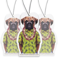 Dog Car Air Freshener 3 Pack Boxer Scented With Essential Oils By Fresh Fresheners