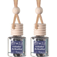 Candecraftco 2 Pack Bookish Scents Car Air Freshener For Essential Oils, Aromatherapy Automobile Diffuser, Gift For Her, Library, Book Lover Gift, Reading Bibliophile (I'D Rather Be Reading)