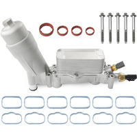926-959 Upgrade Aluminum Engine Oil Filter Housing Oil Cooler Kit For 2017-2018 Jeep Wrangler Grand Cherokee Dodge Challenger Charger Journey Caravan Durango Chrysler 200 300 Ram Promaster 3.6 926-876