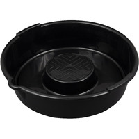 Scepter Am03896 8.4 Quart Round Oil Drain Pan For Engine Oil, And Other Automotive Fluids Including Anti-Freeze, Transmission Fluid And More, 15.87-Inch X 16.51-Inch X 4.2-Inch, Black