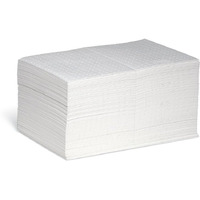 Pig Oil-Only Absorbent Mat Pad | Pack Of 100 Mediumweight Oil Pads | Absorbs Oil | 23 Oz Absorbency | 20"" L X 15"" W | Mat455