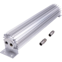 Aivwumot 15"" Finned Aluminum Dual Pass Transmission Trans Oil Cooler