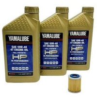 Yamaha Warrior 350 (1987-2004) All Models Oil Filter Change Kit Yamaha Part# 1Uy-13440-02-00 And 3 Quarts High Performance Lub-10W40-Fs-12
