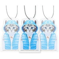 Cute Cat Car Air Freshener 3 Pack Scented With Essential Oils By Fresh Fresheners
