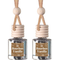Candecraftco Car Air Hanging Fragrance Oil, Car Auto Freshener For Essential Oils, Scents Fragrance Aromatherapy Automobile Diffuser, Long Lasting (Bourbon Vanilla)