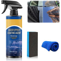 Car Coating Spray,New Quick Effect Coating Agent Spray,Quickly Coat Car Wax,Car Scratch Wax Polish Sprays Waterless Wash,Oil Film Emulsion Glass Cleaner With Sponge And Cloth,4Ft.Oz (1Pc)