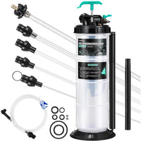 Poafamx 7.5L Oil Extractor Pump Pneumatic/Manual, 2 Gallon Fluid Extractor Pump, Oil Vacuum Change Pump With 5 Tubes And Extended Storage Units For Automotive, Truck, Boats Oil Change (2 Gallon)