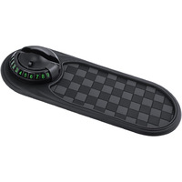 Multifunction Car Anti-Slip Mat,Portable Electronic Device Mount,Universal Phone Holder,Rotatable Anti Skid Car Dashboard Pad With Temporary Parking Numbe For Phones, Keys, Gadgets (Black)