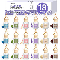 Aroic Drift Car Air Freshener, 18 Pack Long Lasting Hanging Car Air Freshener Diffuser Set For Women & Men, 6 Premium Scents Essential Oil Vehicle Aroma Fragrance Gift (8Ml Each)