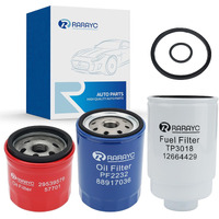 Rarayc Diesel 6.6L Duramax Filter Kit Compatible With Chevy Silverado/Gmc Sierra 2500 3500 Hd 2001-2016 Replace# Fuel Filter Tp3018, Oil Filter Pf2232, Transmission Filters 29539579