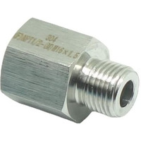 Cdqbwkjgfj 2 Pcs 1/2"" Npt Pipe Female X M16 X1.5 Male Metric Gauge Adapter Stainless 304 Oil Fuel Air