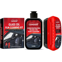 Capediem 2025 New Automotive Oil Film Cleaning Brush For Car Windows, Glass Cleaning Board, Suitable For Windshield Glass Oil Film Remover, Car Windshield Cleaner (1, Black)