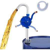 Orion Motor Tech 55 Gallon Drum Pump, Rotary Barrel Pump For Non Corrosive, Diesel, Motor Oil, Transmission Fluid, Fits 5 To 55 Gal Drums, Heavy Duty Aluminum Barrel Pump With 39.4"" Discharge Hose