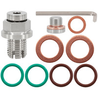 Dsnaduo M14.1-1.5 X 15Mm Oversize Piggyback Oil Drain Plug, Stainless Steel Self Tapping Oil Pan Thread Repair Kit