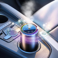 Car Diffuser Smart Air Freshener, Auto On/Off By Ai Chip, Built-In Battery, Works Silently, Refill Oil Aroma With 120 Days Long-Lasting Scent, Auto Accessories For Men And Women-Tea, Black Matte