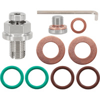 Dsnaduo M12.1-1.25 X 15Mm Oversize Piggyback Oil Drain Plug, Stainless Steel Self Tapping Oil Pan Thread Repair Kit