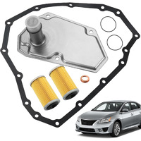 Rahqhd Car Transmission Oil Filters & 15 Hole Pan Gasket Set Compatible With 2012-2019 Nissan Tiida Versa Sentra Note Swift Maxima Replaces 33010-Jf015 31726-28X0A 31726-3Jx0A Re0F11A 19318012