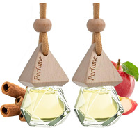 Car Air Freshener, Hanging Diffuser For Car Interior, Long-Lasting (60+ Days), Non-Toxic & Giftable (Diamond Bottles (2    0.27 Fl Oz), Apple Cinnamon)