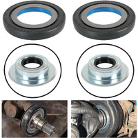 Front Axle Vacuum Knuckle Seal & Outer Tube Oil Seals Kit Compatible With Ford Super Duty F250 F350 F450 F550 Dana Super 60 2005-2019 Replace #2017426 2014835 54983 (6Pcs)