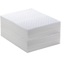 Cenproz Spill Absorbent Pads 15"" X 20"" Heavyweight Oil Absorbing Mats,White Absorbing Heavy Weight Oil-Only Absorbent Mat Pad (30Pcs)