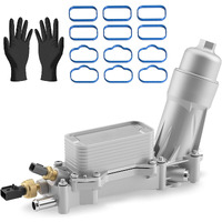 Gaoben 926-876 926-959 Upgraded All Aluminum Engine Oil Filter Housing With Oil Cooler Fit For Chrysler 200 300, Dodge Charger Challenger Journey Caravan Durango Avenger, Wrangler, Ram Promaster 3.6L