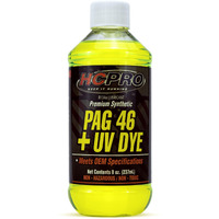 Hcpro Hcp46Uv8 Pag 46 Viscosity Plus Uv Dye Lubricant - 8Oz (Pack Of 1), High-Performance Oil For Auto A/C Systems, Leak Detection & Compressor Protection, Compatible With Common A/C Systems