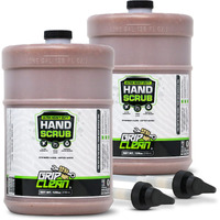 Grip Clean Ultra Heavy Duty Hand Cleaner For Auto Mechanics Dirt - Infused Walnut Hand Scrub - Exfoliating Waterless Hand Cleaner. Lemon Scented Mechanic Soap & Paint Remover, For Grease, Oil, Paints