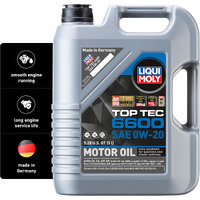 Liqui Moly Top Tec 6600 Sae 0W-20 | Full Synthetic Motor Oil | 5 Liter | Sku: 22046 |Pack Of 4
