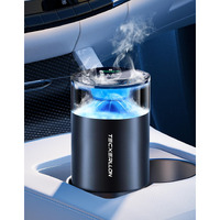 Tecxerllon Car Air Freshener, Car Diffuser With Smart Spray Modes (4 Settings) & Essential Oil Monitor, 1600 Sprays Usb-C Rechargeable, Auto On/Off, 2 Scents Refills, Car Scent With Ambient Light
