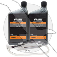 Yamah Yamalube Oem Outboard Hd Heavy Duty Gear Lube Kit W/Pump, 2X Acc-Glube-Hd-Qt Lower Unit Oil, 2X 90430-08003-00 Gaskets 4 Stroke V8 F300 F350 5.3L Sho Vmax F200 F225 F250 4.2L Offshore