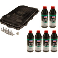 Auto Transmission Service Kit (Oil Pan+Filter+Gasket+Bolts) + 6L Atf For Bmw Select Models (Zf 8Hp70 Trans)