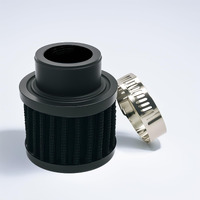 Air Intake Filter - 1"" Universal Breather Filter, Automotive Cold Air Filter, Car Valve Cover Oil Breather Turbo Vent Crankcase Cleaner Accessory, Fits Car Motorcycle (Black)