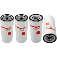 D13 Oil/Fuel Filter Kit Compatible With Volvo D12 Oil Change Kit - 2X Lf667, Lf3654, Ff5507 Replaces 20972293, 21707133, 21707132; Lfp3191, Lfp8642, Lff8059