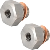 2 Pcs Stainless Steel Oil Pressure Sensor Adapter For Gm Ls Series Engines Ls1 Lsx Ls3 5.3L 6.0L 6.2L M16 1.5