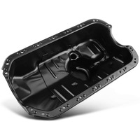 A-Premium Engine Oil Pan Sump With Drain Plug Compatible With Honda Civic 2001 2002 2003 2004 2005 1.7L