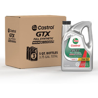 Castrol Gtx Full Synthetic High Mileage 5W-30 Motor Oil, 5 Quart, Pack Of 3