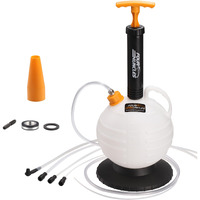 Four Uncles 6L Manual Oil Extractor Pump - Fluid Extractor With 59"" Main Hose, Three 41"" Extension Tubes For Automotive Oil Change, A Brake Bleeding Hose For Brake Fluid Change