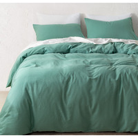 Heimenaogo Egyptian Cotton Duvet Cover Set Queen Size, Ultra Soft And Breathable Comforter Cover With Zipper Closure, High Thread Long Staple Cotton Blanket Cover 3 Pcs (90""  90""), Oil-Blue