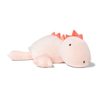 Osocu 3.33 Lb Weighted Stuffed Stegosaurus Animals Plush - 24 Inch Squished Long Dinosaur Jumbo Pillow - Kawaii Plushies Hugging Toy Gifts For Kids - Soft Pink Dino Stuffed Animal Toy (Stegosaurus)