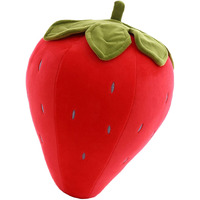 Zhidiloveyou Strawberry Plush Red Cute Stuffed Strawberry Toy Fruit Pillow For Kids, 9 Inch