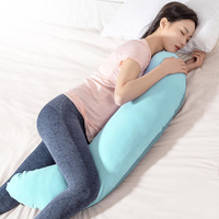 Byriver 43"" Mint Green Blue Cooling Body Pillow For Adults Women Men, Side Sleeping Pregnancy Leg Support Pillow (Xl)