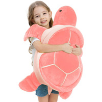 Dalmao 28"" Soft Plush Sea Turtle Stuffed Animals Plush Pillow Toys, Large Turtles Plushies,Gift For Kids Boys Girls, Birthday-Pink