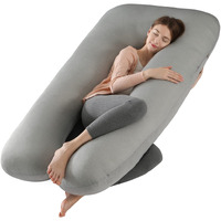 Amagoing Cooling Pregnancy Pillow For Sleeping, 55 Inch U Shaped Full Body Maternity Pillow Support For Back, Hip, Belly, Legs For Pregnant Women, Removable Cooling Cover, Pregnant Women Must Have