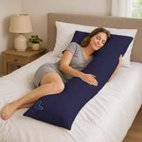 The Snuggl: Doctor Designed Long Body L Shaped Body Support Pillow For Side Sleepers And Pregnancy With Hypoallergenic Cool Gel Fibers, Back Support And Knee Pillow (Includes 2 Pillowcases)