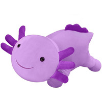 Janclf Axolotl Stuffed Animal Plush Toy,Cute Soft Salamander Plush Pillow,Kawaii Plushies Doll Toy For Kids (Purple,35 Inch)