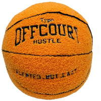 Oukeyi 9.8""/25Cm Offcourt Basketball Plush Toy, Soft Basketball Plush Pillow Stuffed Basketball Plush Toy Sofa Ball Pillow Household Stuffed Ball For Fans Boys And Girls All Of Age (Orange)