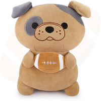 Achwishap French Bulldog Stuffed Animal,French Bulldog Plush With Rugby,14    Puppy Plush Toys,Cute Plushies Kawaii Plushie Soft Huggging Pillow,Cuddly Animal Body Pillow For Kids Adults(Brown)