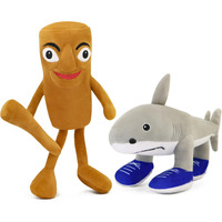 Fafvbing 2025 Italian Brainrot Plush - 12"" Tralalero Tralala Sahur Animal Soft Pillow Toy - Funny Tung Tung Tung Meme-Inspired Collectible For Fans (Tung Tung Tung And Tralalero Tralala)