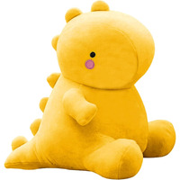 Mottoys Dinosaur Plush Toys - 12"" Stuffed Plushies - Soft Pillow For Home Decorations - Hugging Figures For Boys And Girls - Cute Animal Toys For Fans - Ideal Sleep And Play Companion (Yellow)
