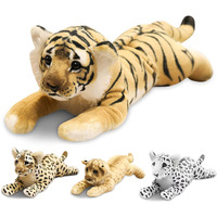 Vyusit Tiger Stuffed Animal Large Stuffed Tiger Plush Jungle Stuffed Animal Soft Baby Plush Tiger Stuffy Simulation Cute Plushie Toys Birthday Gifts For Kids Boys 16""